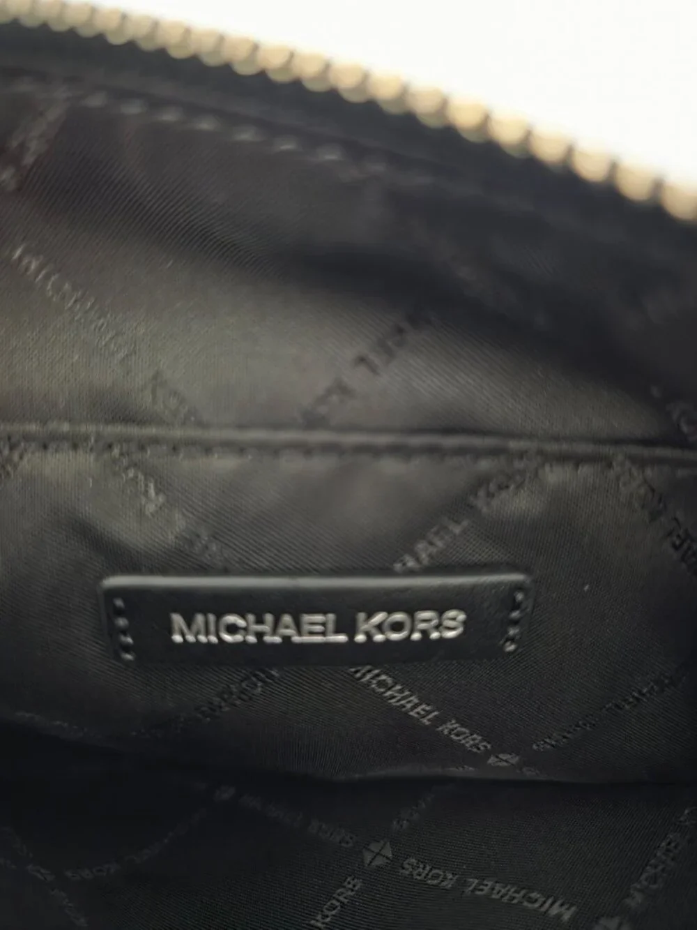 NWT Michael Kors Black/Gray MK Monogram Crossbody Bag- Water Resistance- OBO!